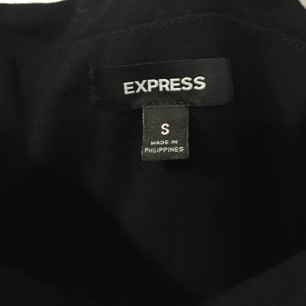 Express Ruffled Strapless Black Tunic S - Picture 4 of 4